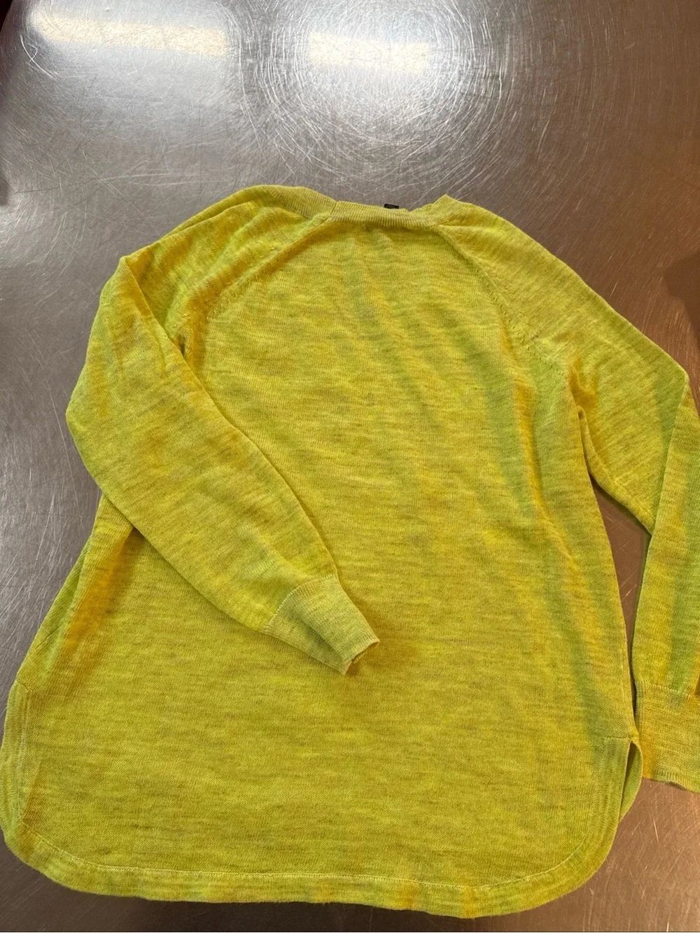 J. Crew Retail Store Lime Green Cotton/Linen Sweater Small